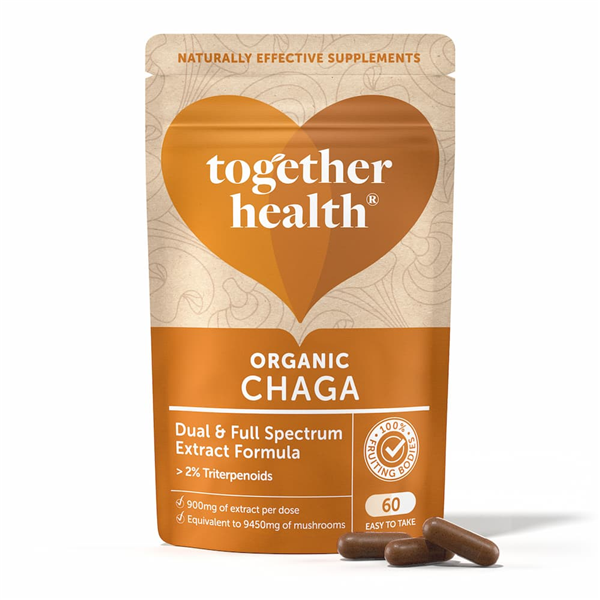 Together Health Hongo Chaga Orgánico 60 Cápsulas Vegetales